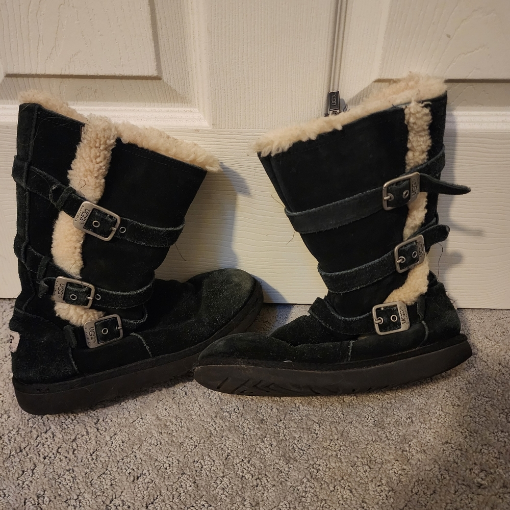 Authentic uggs ugg black boots sheepskin 4